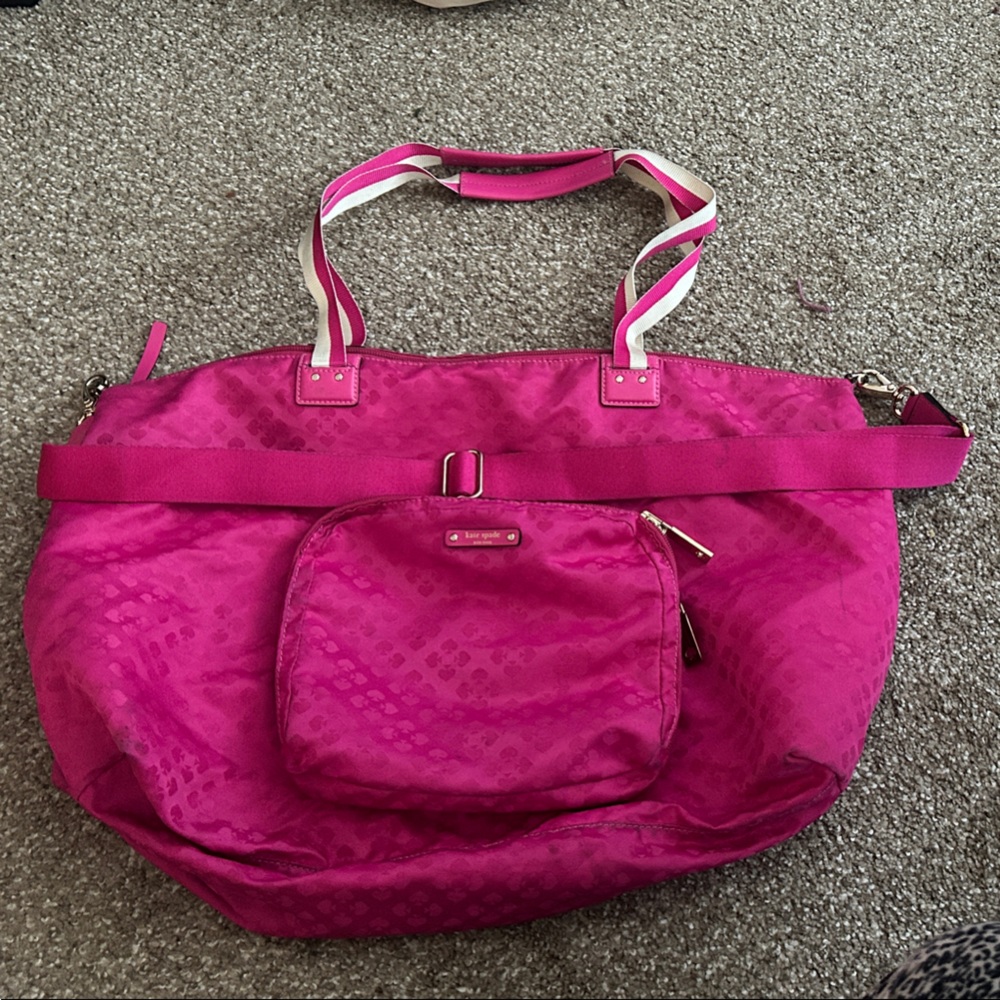 Kate Spade Vibrant Pink Packable Travel Bag